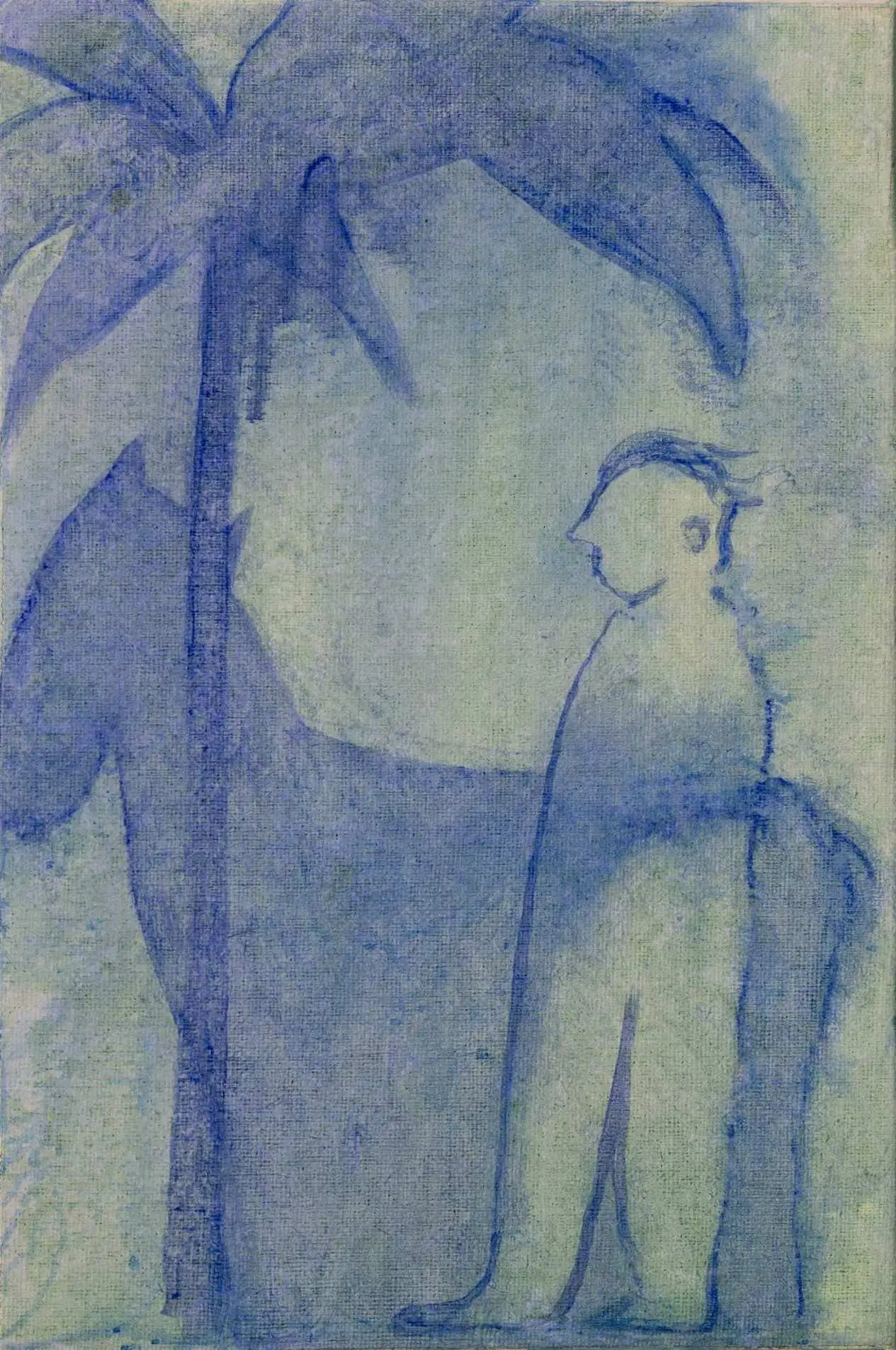 Thomas Berra, Studio per figura con cavallo (2025) - Courtesy: l'artista e galleria UNA, Piacenza