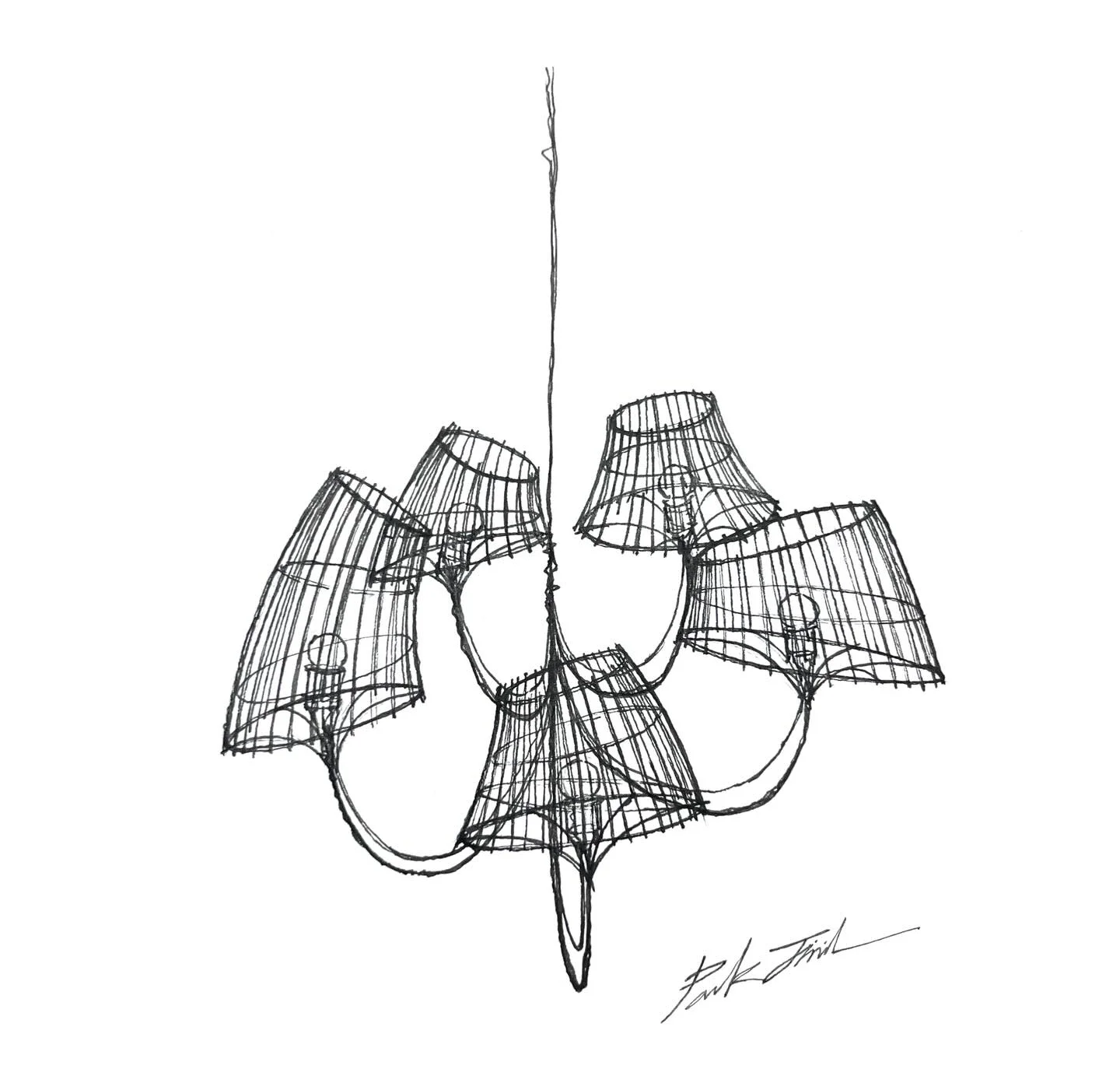 Jinil Park - Drawing series - Chandelier sketch