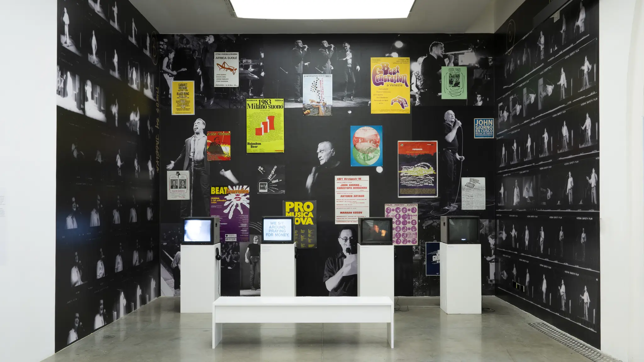 Veduta di allestimento - John Giorno: The Performative Word MAMbo - Museo d'Arte Moderna di Bologna - Courtesy MAMbo - Photo by Ornella De Carlo