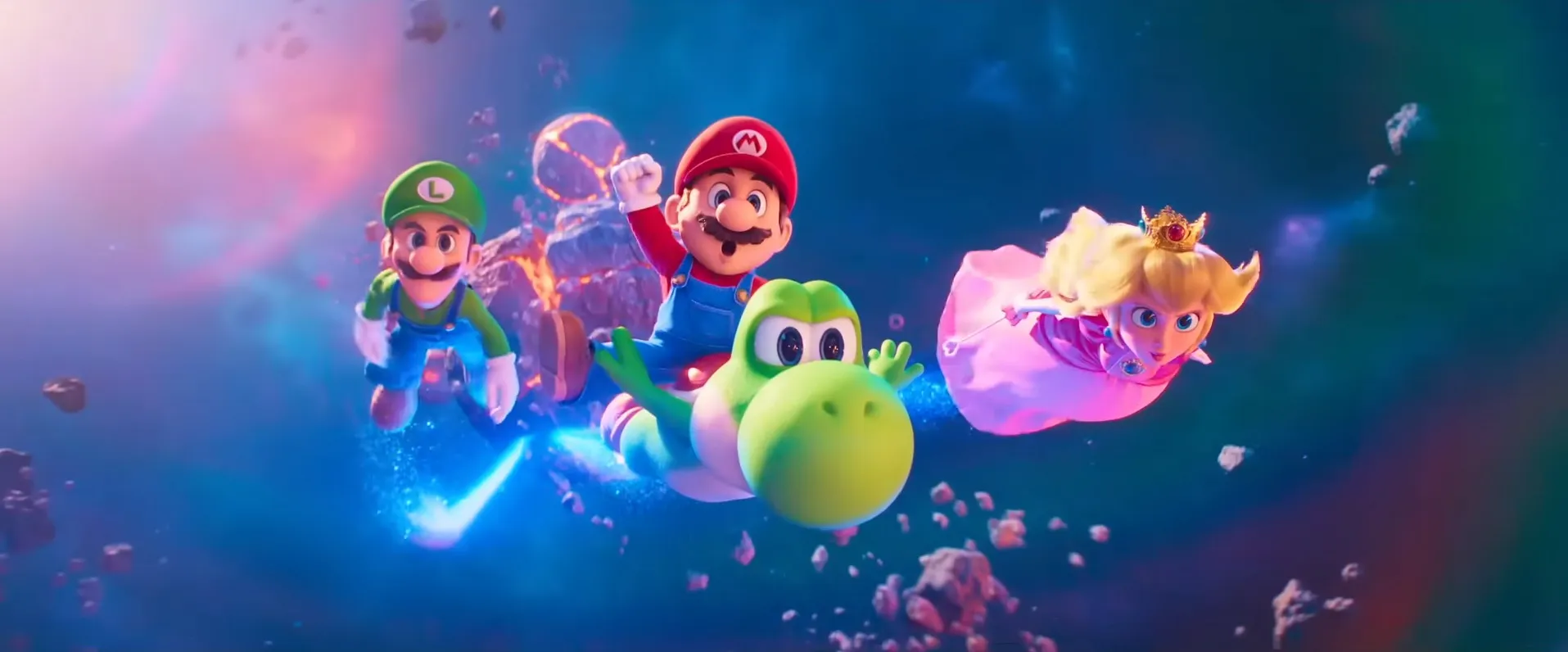 Una scena dal film "Super Mario Galaxy - Il film", di Aaron Horvath e Michael Jelenic (2026)