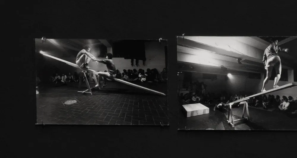 Simone Forti, L’Attico, 1969. Photo: Claudio Abate. Courtesy Raffaella Cortese, Milan – Albisola and Simone Forti Art Trust