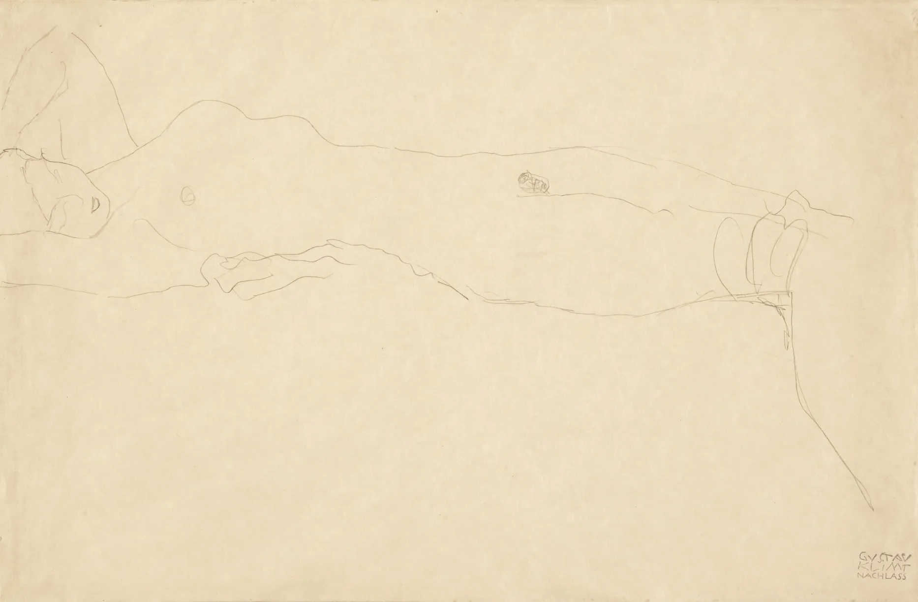 Gustav Klimt, Donna sdraiata, 1904-1905, Budapest, Museo di Belle Arti © Museum of Fine Arts, Budapest